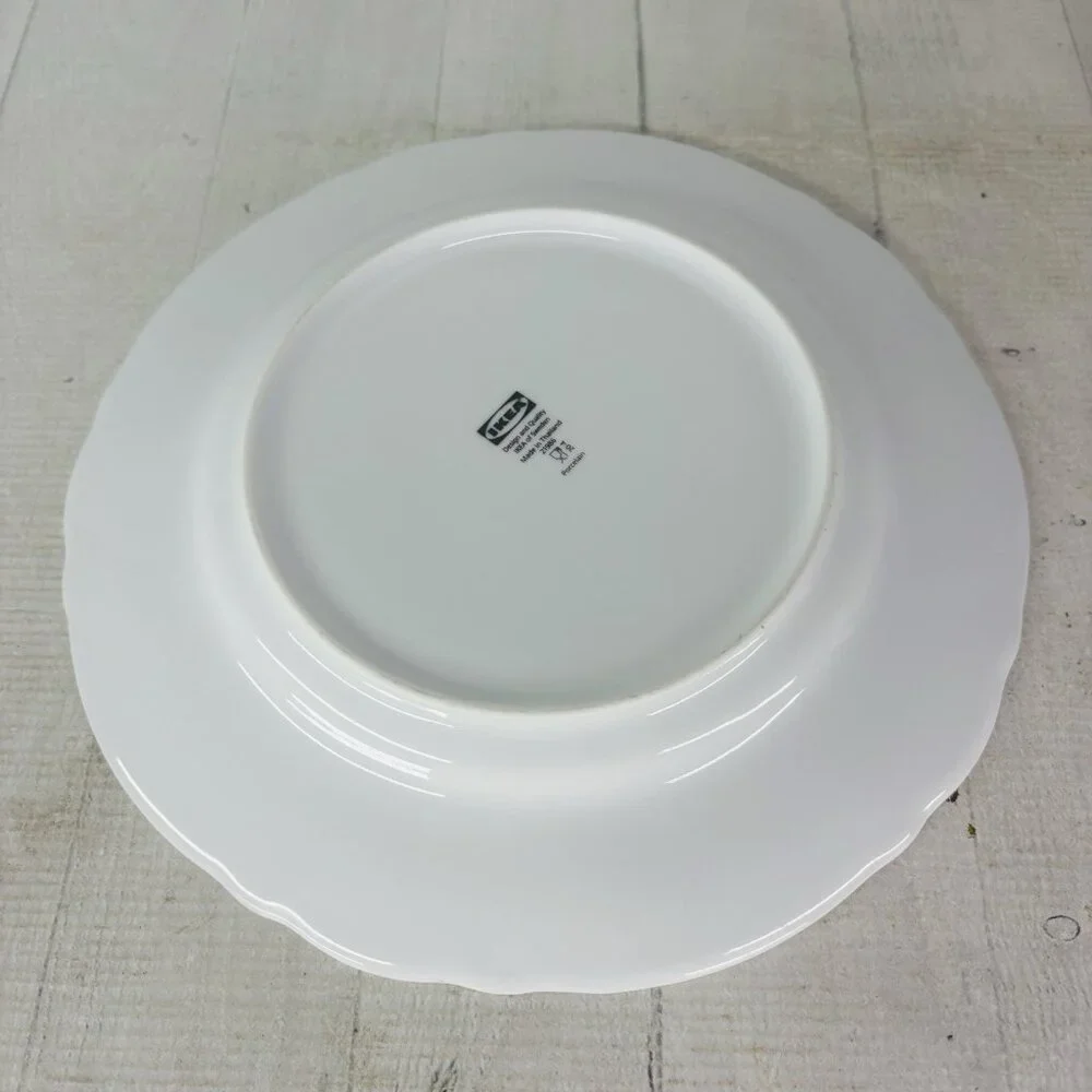 Ikea of Sweden UPPLAGA 21986 White Scalloped Porcelain 11